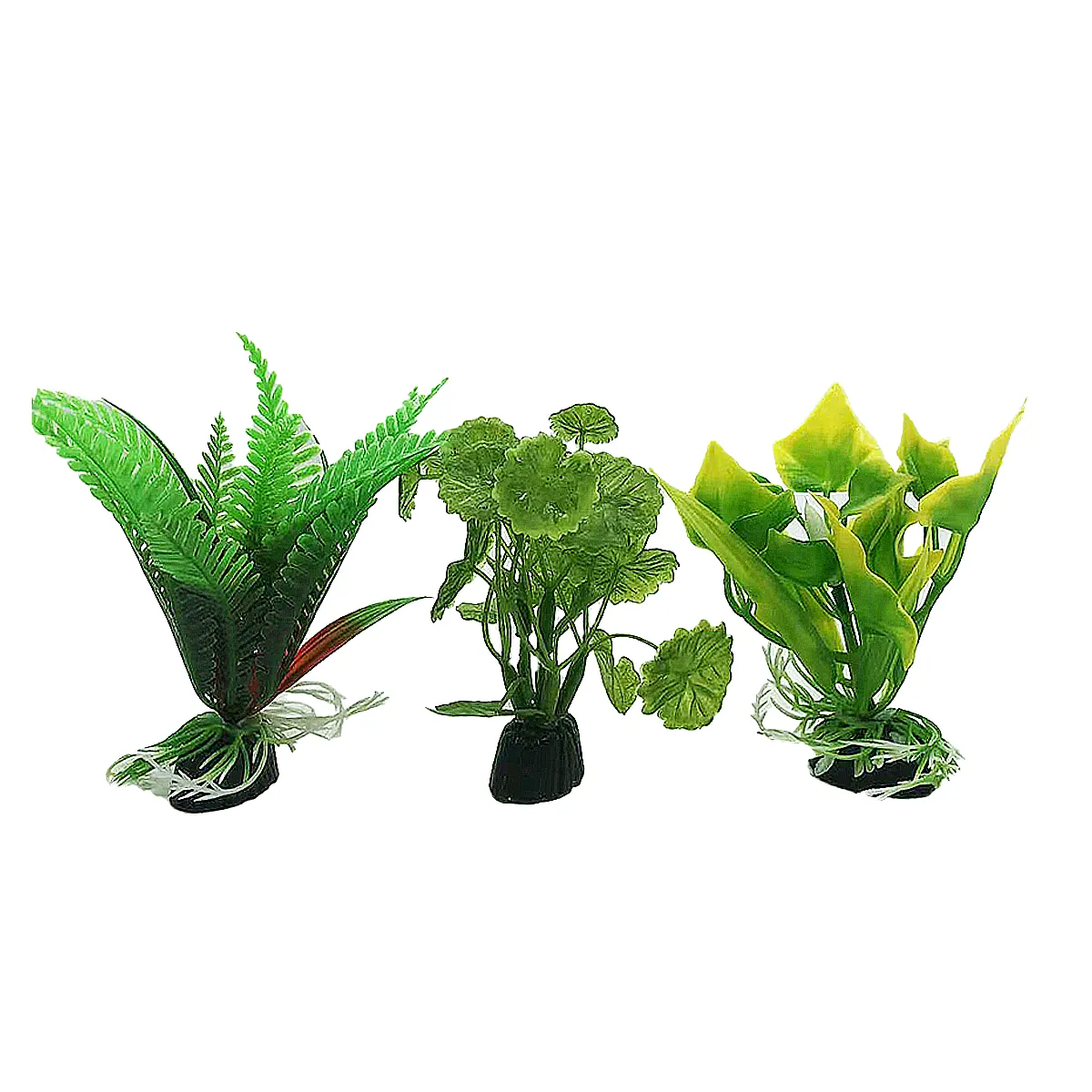 Three-piece vivarium décor set – lifelike reptile-safe foliage